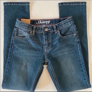 CRAZY 8 Skinny Fit Jean Girls Adjustable Waist Pocket Blue Regular Size 10 NWT